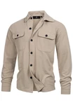 Indicode Langarmhemd INNello Beige/Khaki