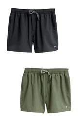 Next Badeshorts 2er-Pack Khaki/Dunkelgrün