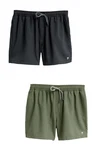Next Badeshorts 2er-Pack Khaki/Dunkelgrün