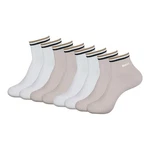 BOSS Kurzsocken SH Socks Stripe CC (4-Paar) Beige/Grau/Lila/Braun/Weiß/Rosa