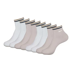 BOSS Kurzsocken SH Socks Stripe CC (4-Paar) Beige/Grau/Lila/Braun/Weiß/Rosa