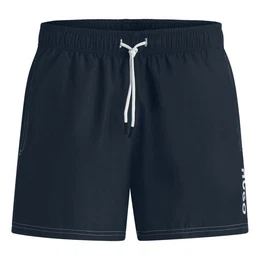 Badeshorts MAX mit groem Markenschriftzug auf dem linken Bein