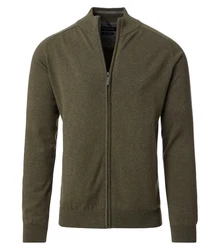 CASAMODA Strickjacke Uni Dunkelgrün/Grün/Khaki