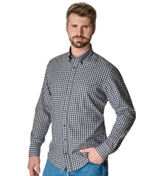 CASAMODA Langarmhemd Casual Fit Hellblau/Rot/Grau/Blau