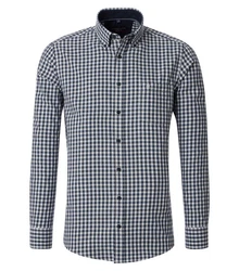 CASAMODA Langarmhemd Casual Fit Hellblau/Rot/Grau/Blau