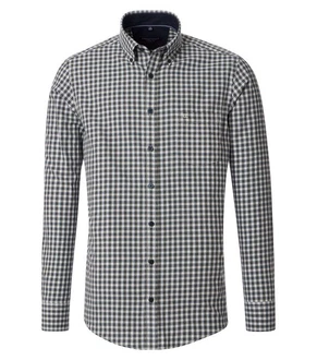 CASAMODA Langarmhemd Casual Fit Dunkelgrün