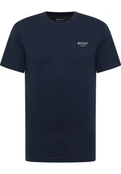 MUSTANG Kurzarmshirt Style Austin Dunkelblau