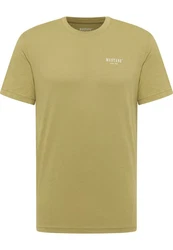 MUSTANG Kurzarmshirt Style Austin Dunkelgrün/Khaki
