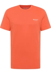 MUSTANG Kurzarmshirt Style Austin Orange/Rot