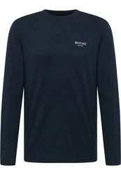 MUSTANG Langarmshirt Style Asheville Dunkelblau/Blau