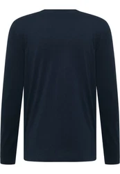 MUSTANG Langarmshirt Style Asheville Dunkelblau/Blau
