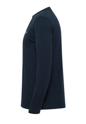 MUSTANG Langarmshirt Style Asheville Dunkelblau/Blau