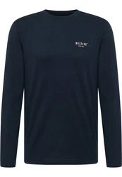 MUSTANG Langarmshirt Style Asheville Dunkelblau/Blau