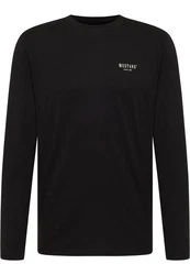 MUSTANG Langarmshirt Style Asheville Schwarz/Dunkelblau/Lila