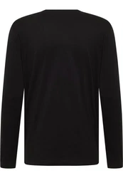 MUSTANG Langarmshirt Style Asheville Schwarz/Dunkelblau/Lila
