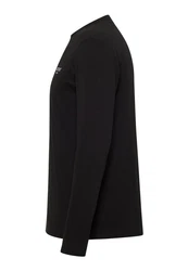 MUSTANG Langarmshirt Style Asheville Schwarz/Dunkelblau/Lila