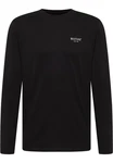 MUSTANG Langarmshirt Style Asheville Schwarz/Dunkelblau/Lila