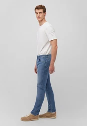 Mavi Straight Jeans Style MARCUS Blau/Creme/Hellblau/Weiß