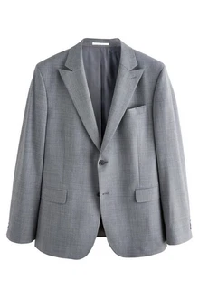 Next Slim Fit Sakko mit Motionflex-Stretch Grau/Hellgrau