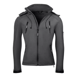 PAULGOS Softshelljacke Herren Outdoor Funktionsjacke Dunkelgrau/Grau/Hellgrau