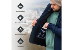 PAULGOS Softshelljacke Herren Outdoor Funktionsjacke Dunkelblau