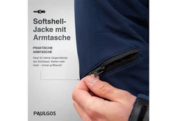 PAULGOS Softshelljacke Herren Outdoor Funktionsjacke Dunkelblau