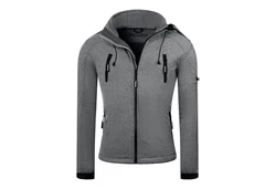PAULGOS Softshelljacke Herren Outdoor Funktionsjacke Dunkelgrau/Hellgrau/Grau