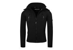 PAULGOS Softshelljacke Herren Outdoor Funktionsjacke Schwarz/Lila/Grau