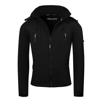 PAULGOS Softshelljacke Herren Outdoor Funktionsjacke Schwarz/Lila/Grau PAULGOS Softshelljacke Herren Outdoor Funktionsjacke Schwarz/Lila/Grau