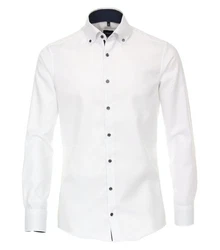 VENTI CASAMODA Hemd Weiß/Creme/Dunkelblau/Grau