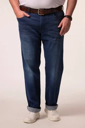 Men Plus Cargohose Jeans Denim Bauchfit Regular Fit 5-Pocket Blau/Dunkelblau/Hellblau