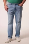Men Plus Cargohose Jeans Denim Bauchfit Regular Fit 5-Pocket Hellblau/Blau