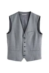 Next Anzugweste Motionflex Regular Fit Stretch Grau/Hellgrau