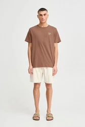 !Solid T-Shirt SDOWENS mit Print Braun/Khaki/Beige