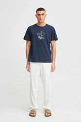 !Solid T-Shirt SDODELL modisches Print Dunkelblau/Blau/Hellblau