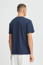 !Solid T-Shirt SDODELL modisches Print Dunkelblau/Blau/Hellblau