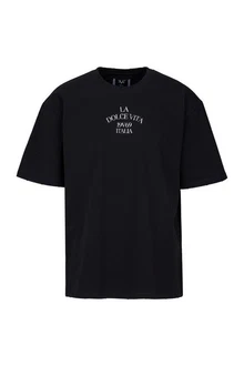 19V69 ITALIA T-Shirt MAURO MARINA Schwarz/Rot/Dunkelblau