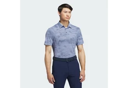 adidas Performance Poloshirt ULTIMATE365 TEXTURED STRIPE Blau/Braun/Lila/Hellblau/Grau