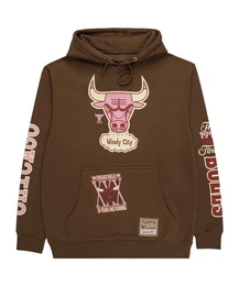 Sweatshirt Mitchell and Ness NBA Chicago B. Bacon Hoody Baumwolle
