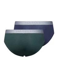 Hanro Slip Cotton Essentials Dunkelgrün/Dunkelblau/Grün