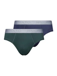 Hanro Slip Cotton Essentials Dunkelgrün/Dunkelblau/Grün