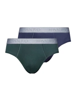 Hanro Slip Cotton Essentials Dunkelgrün/Dunkelblau/Grün