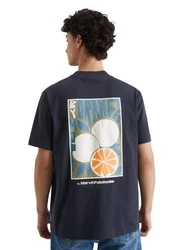 Marc O'Polo DENIM T-Shirt mit Ruckenprint Dunkelblau/Hellblau/Grau