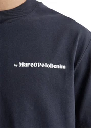 Marc O'Polo DENIM T-Shirt mit Ruckenprint Dunkelblau/Hellblau/Grau