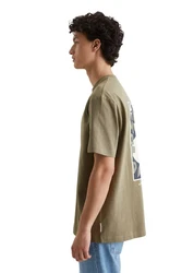 Marc O'Polo DENIM T-Shirt mit Ruckenprint Khaki/Dunkelgrün/Beige