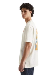 Marc O'Polo DENIM T-Shirt mit Ruckenprint Weiß/Khaki/Orange/Creme/Beige/Hellgrün