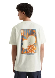 Marc O'Polo DENIM T-Shirt mit Ruckenprint Weiß/Khaki/Orange/Creme/Beige/Hellgrün