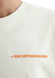 Marc O'Polo DENIM T-Shirt mit Ruckenprint Weiß/Khaki/Orange/Creme/Beige/Hellgrün