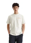Marc O'Polo DENIM T-Shirt mit Ruckenprint Weiß/Khaki/Orange/Creme/Beige/Hellgrün