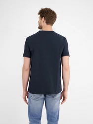 LERROS T-Shirt Strukturqualitt Dunkelblau/Rot